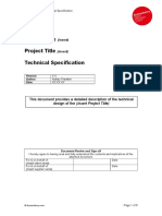 Solution Design Templates Technical Specification 2009