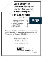 86715525 Marginal Costing in Managerial Decision Making