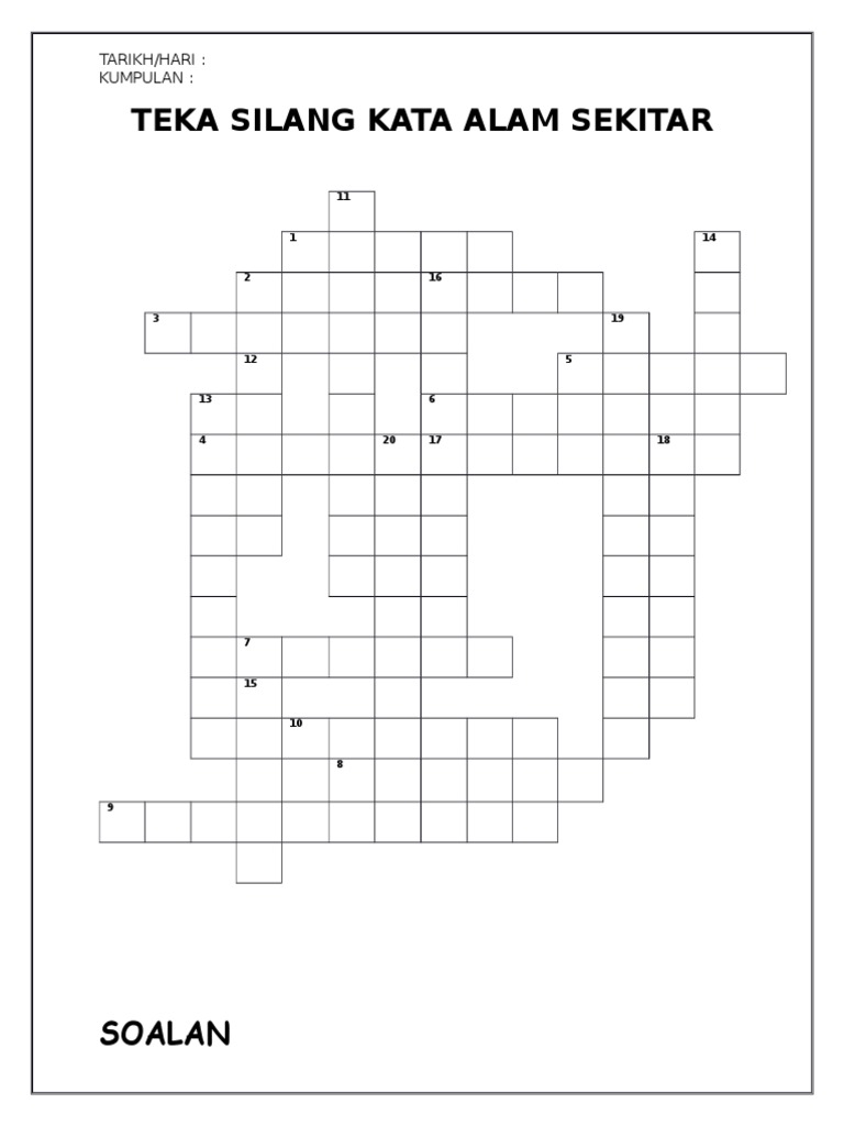 Teka Silang Kata Alam Sekitar Student Pdf