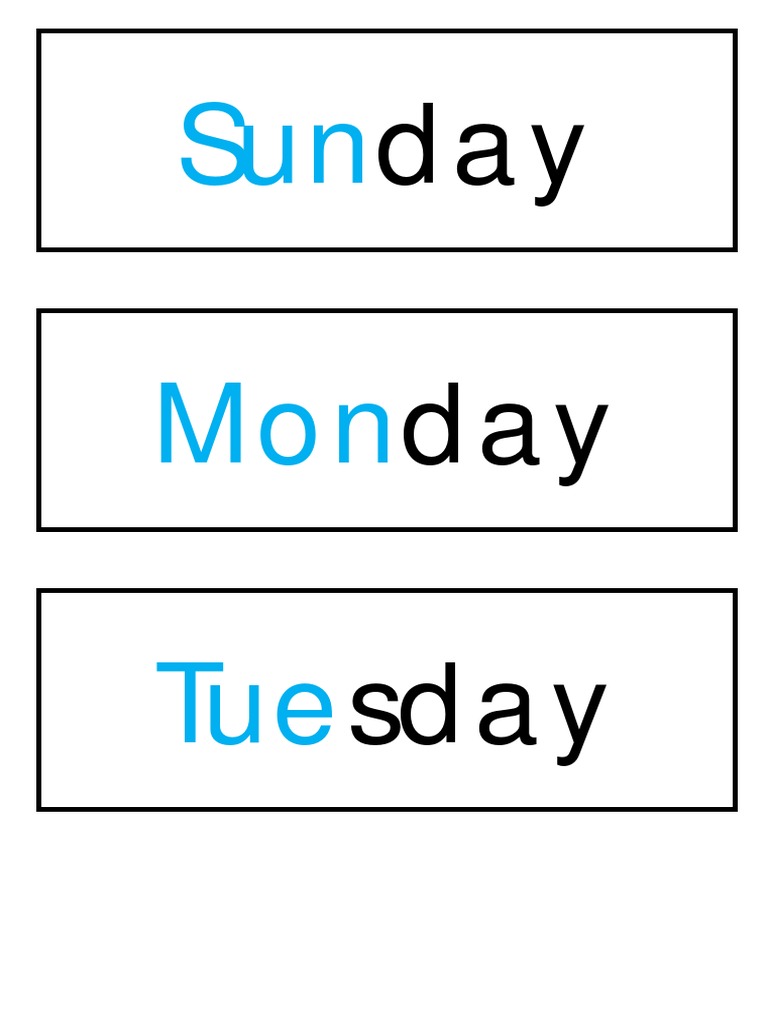 Days of the Week Explained | PDF