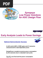 Synopsys Low Power Solutions For ASIC Design Flow