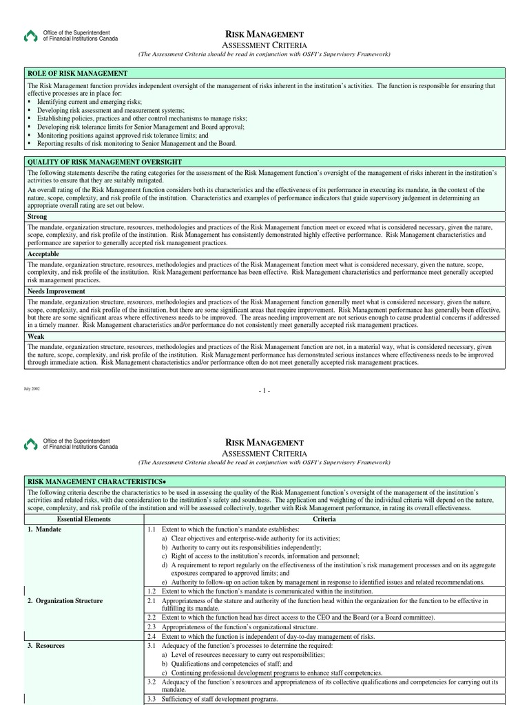 Risk Management Evaluation | PDF | Risk Management | Risk