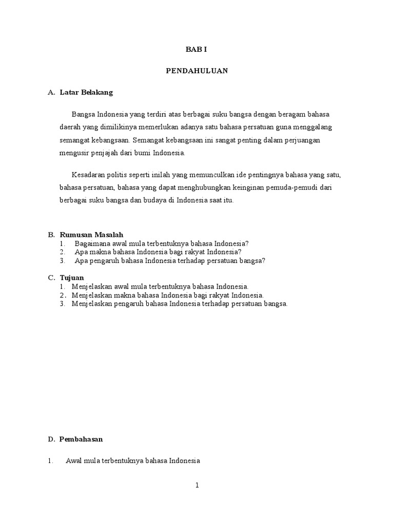 Makalah Sejarah Bahasa Indonesia