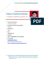 Pablo Valencia Molina CV Sin Certificado