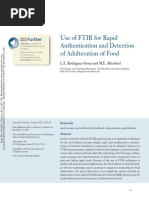 Use of FTIR For Rapid Authentication and Detection of Adulteration of Food