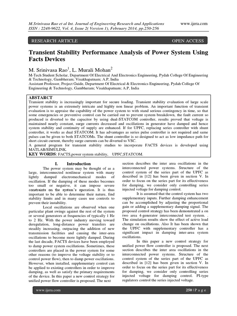 Power System Transient Stability Analysis | PDF | Technology & Engineering