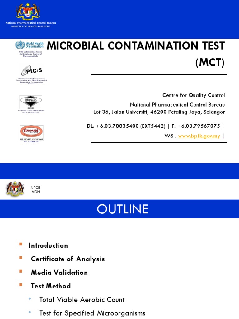 Amv Microbial Contamination Test (MCT) PDF Growth Medium Colony