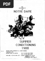 1988 Notre Dame Summer Conditioning