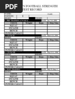 Off Season Strength and Conditioning Program