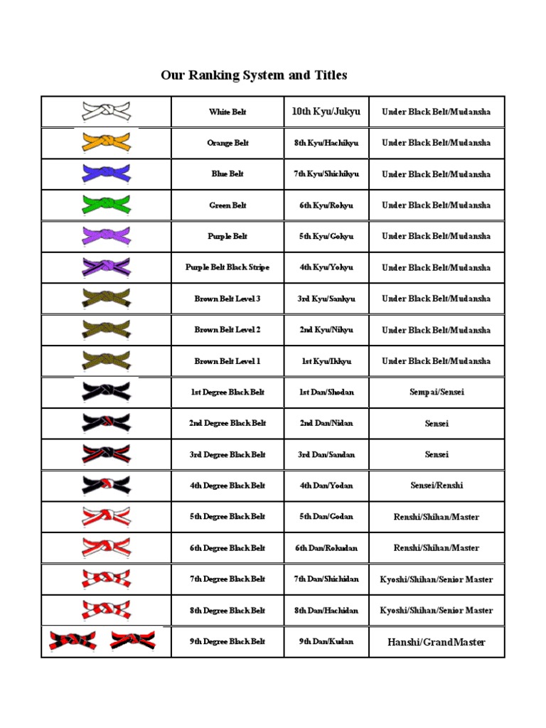 Martial Arts Belt Ranking System | PDF