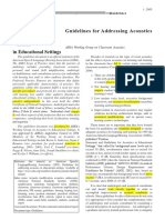 Guideline for Addressing Acoustics