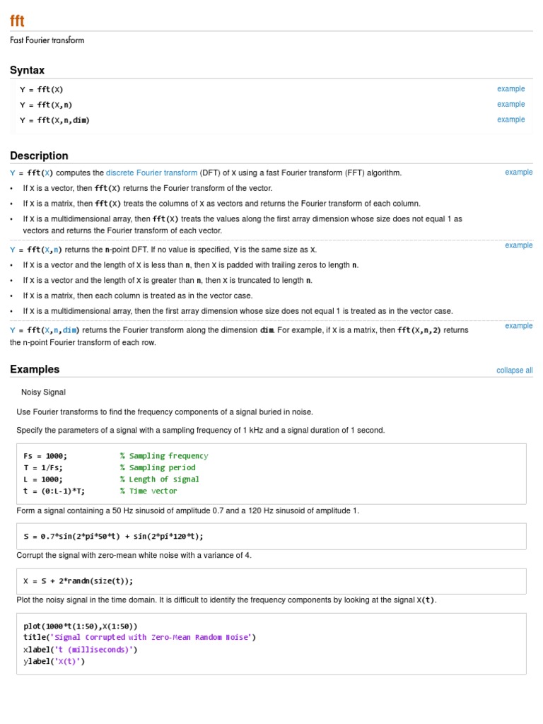 A Guide to Using the Fast Fourier Transform (FFT) Function in MATLAB ...