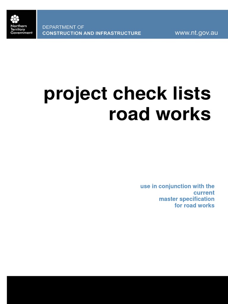 Proj ChkLists Roadworks | PDF