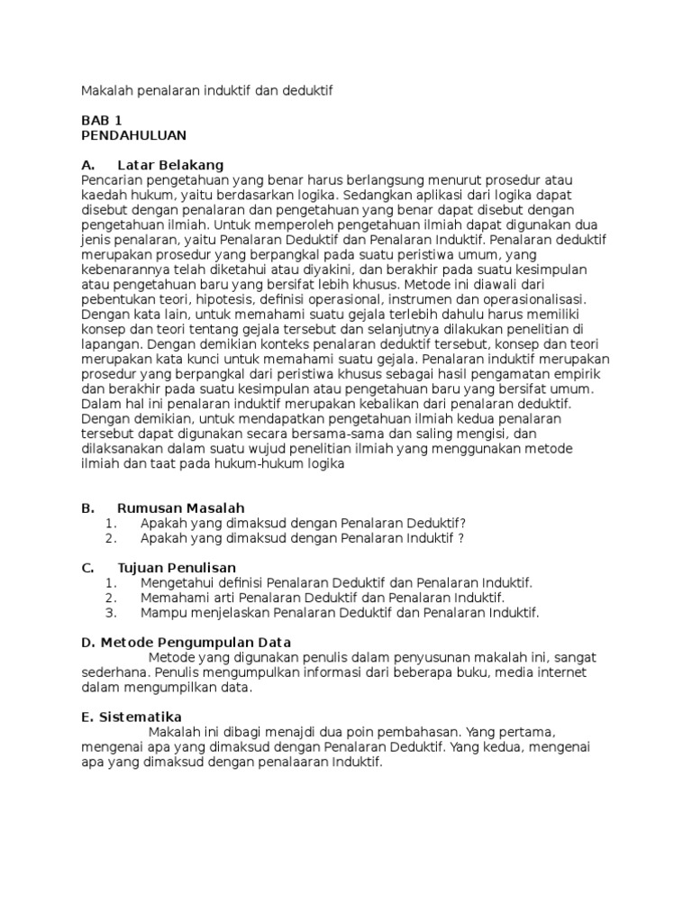 Penalaran Deduktif dan Induktif dalam Ilmu | PDF