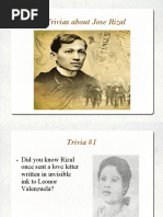 Trivias About Dr. Jose Rizal