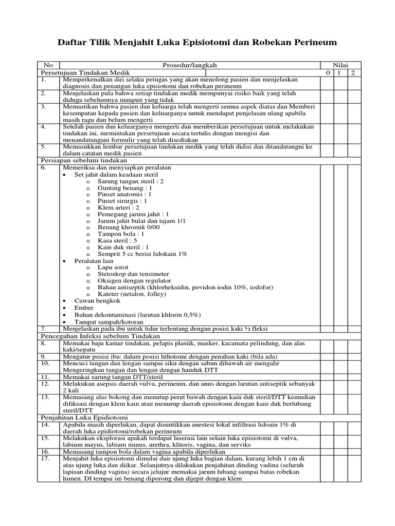Daftar Tilik Resusitasi