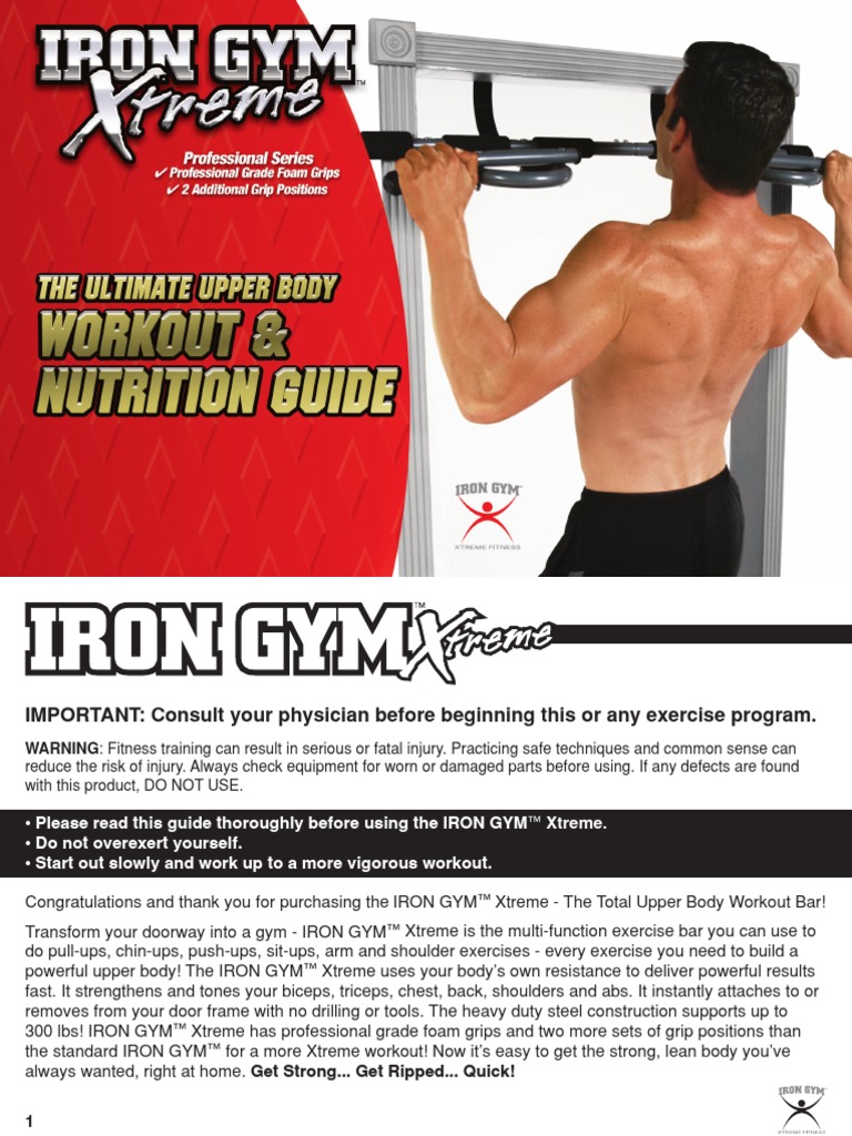 Iron Gym Xtreme Work Out and Nutrition Guide PDF Food And Drink Foods