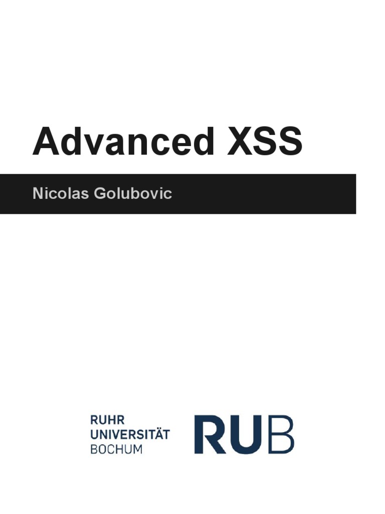 Advanced XSS PDF Http Cookie Hypertext Transfer Protocol