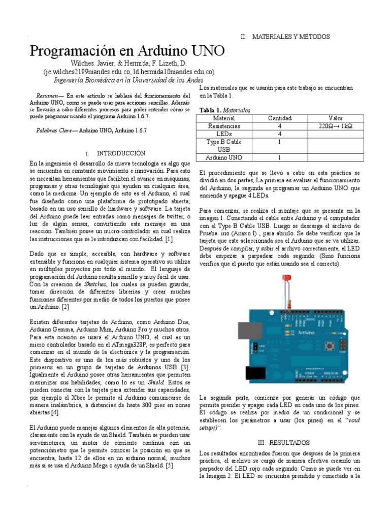 Programación de Arduinos UNO | PDF | Arduino | Programación de computadoras