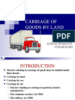 Final Carriage of Goods by Land