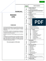 1999 Isuzu Rodeo UE US Version Service Manual
