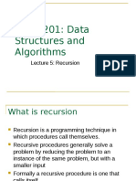 BBT 1201: Data Structures and Algorithms Lecture 5: Recursion
