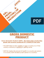 Gross Domestic Product Factors of Production