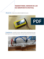 2.3 Práctica Transistores. Sensor de Luz Con Relé (Respuesta Digital)