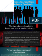 What I Have Learned From My Audience Feedback