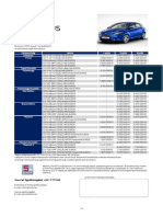 Ford Focus: Felszereltség Motor 4 Ajtós 5 Ajtós Kombi Ambiente Trend