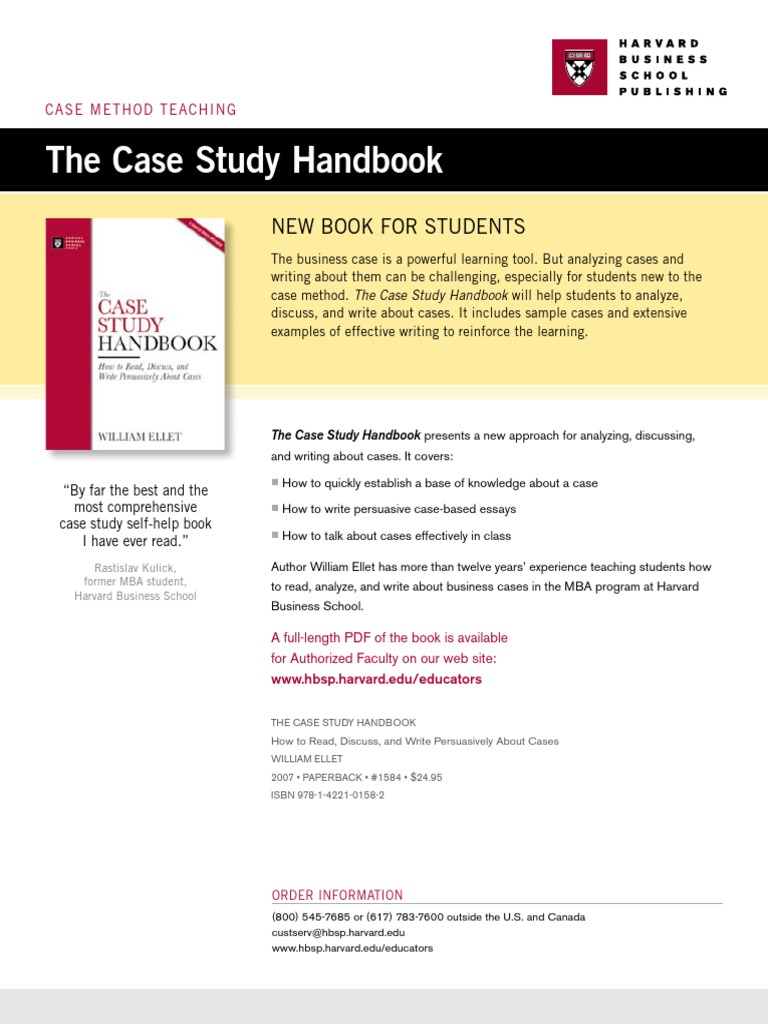 Case study handbook harvard pdf