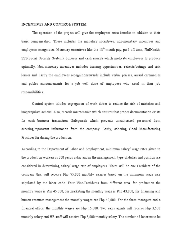 Employee Incentives and Control Systems | PDF | Employment | Wage