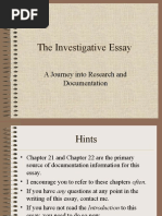 The Investigative Essay