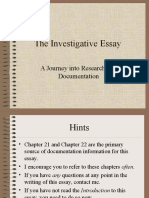 The Investigative Essay