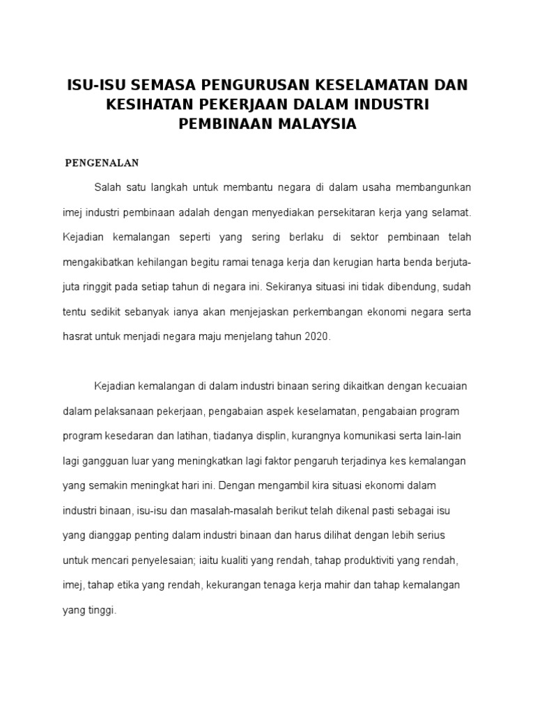 Contoh Pengurusan Keselamatan Pdf