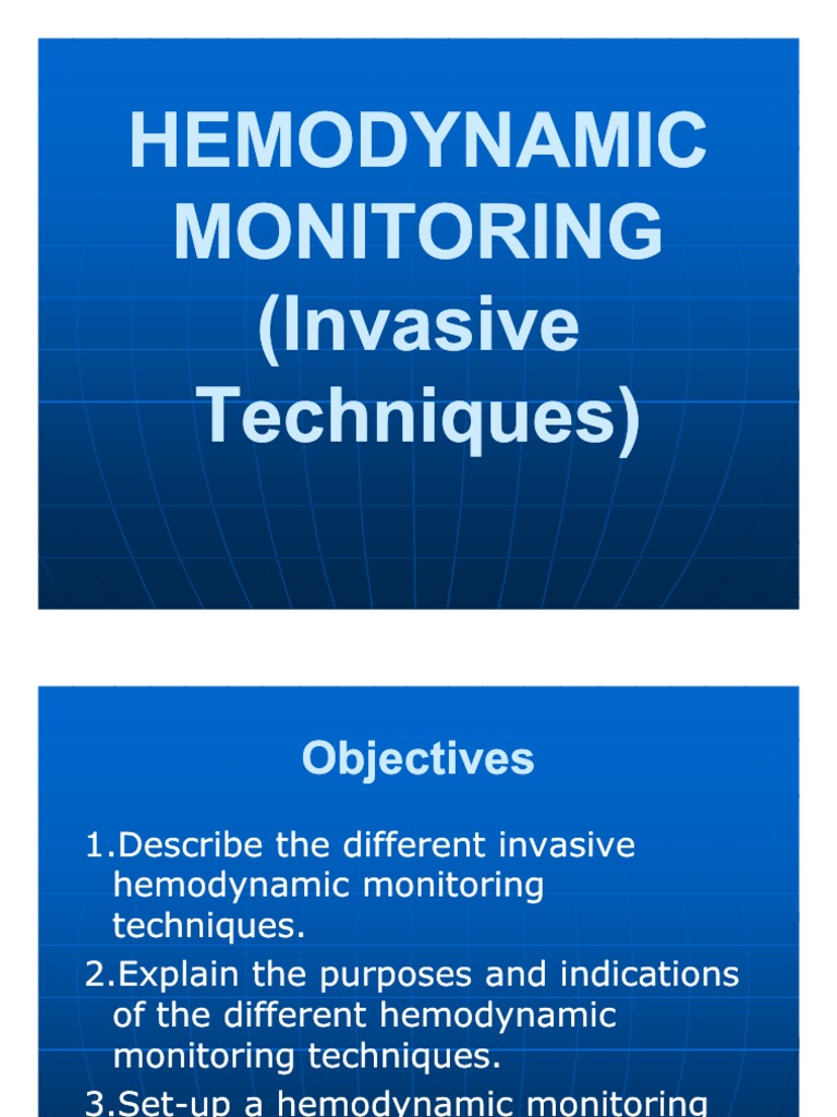 Hemodynamic Monitoring (Invasive Techniques) PDF