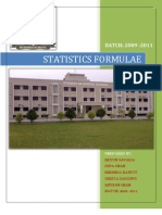 Statistics Formulae