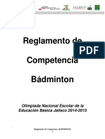 Reglamento Badminton