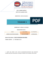 SRM 3033 Aljabar Asas Tugasan 1