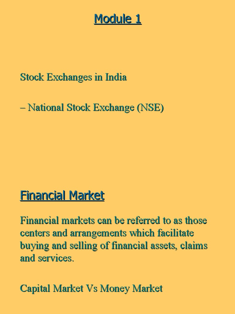 Indian Stock Exchange Overview | PDF | Finance & Money Management