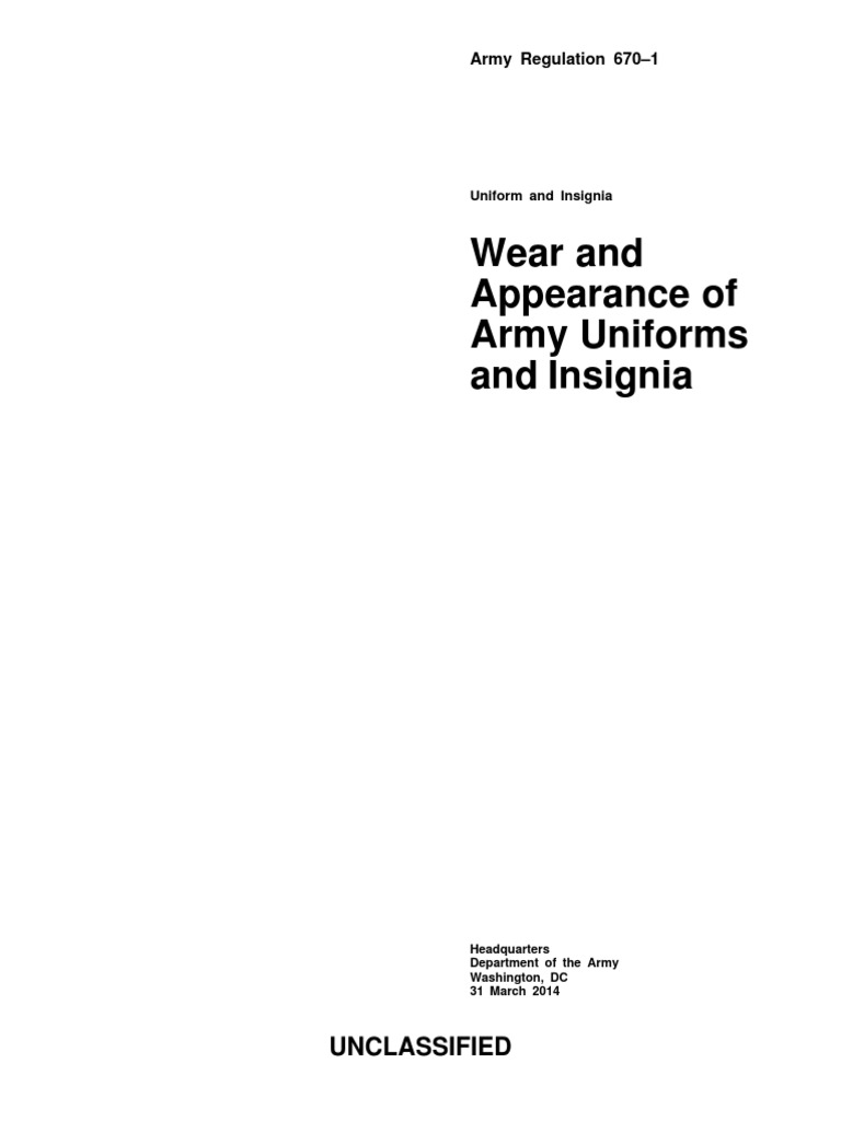 AR 670-1 Updates and Changes 2024 | PDF | Fashion | Military