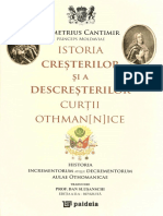 Cantemir, Dimitrie - Istoria Cresterilor Si A Descresterilor Curtii Othmanice (TGR) - Redus