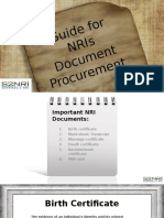 Guide For NRIs Document Procurement