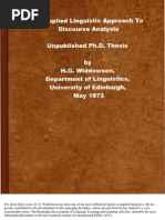 Download An Applied Linguistic Approach to Discourse Analysis 1973 247p R20091229B by alisonmcn84 SN30284958 doc pdf