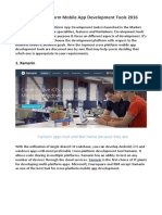Top Cross Platform Mobile App Development Tools 2016