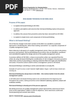 Risk Based Thinking in ISO 9001 2015 Paper