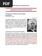 A MANIPULAÇÃO CIENTÍFICA DE NOSSA REALIDADE