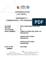Thermocouple and RTD Measurements Experiment Report