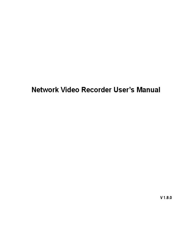 NVR (10 11 4 and 7 Series) User's Manual V1.8.0 | PDF | Wi Fi ...