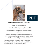 New York Brown Swiss Calf Sale